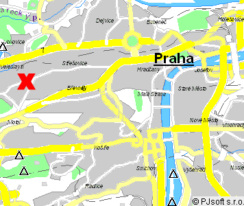 Map of Prague